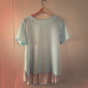 Unique light blue top